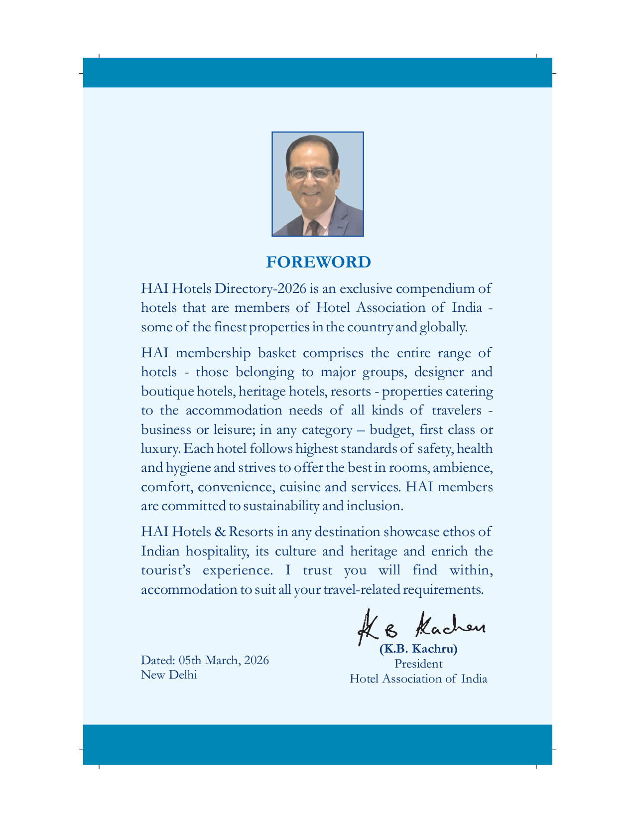 HAI Hotel directory 2015 Foreword